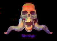 Image 1 of LARGE Tentacle Skull One Off- Pink and Translucent Peach and Purple with UV/Orange Glow