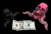 Image 6 of LARGE Tentacle Skull One Off- Pink and Translucent Peach and Purple with UV/Orange Glow