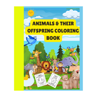 Image 1 of Animal & Their Offspring Coloring Book