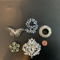 Image 3 of 5 costume jewelry brooches 