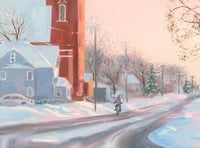 Image 2 of A Winter's Ride Through Vermillion - Print