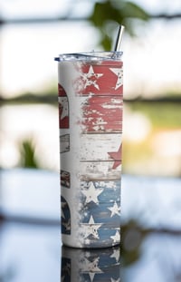 Image 1 of Patriotic Dad Hero 20oz Thermal Tumbler 