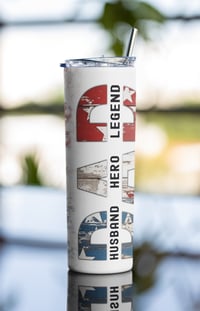 Image 2 of Patriotic Dad Hero 20oz Thermal Tumbler 