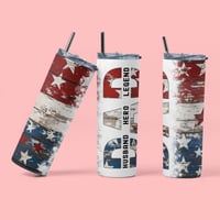 Image 5 of Patriotic Dad Hero 20oz Thermal Tumbler 
