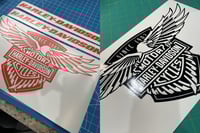 Image 4 of Regans Matte Black Fairing Eagle and Saddlebag Eagle Graphics