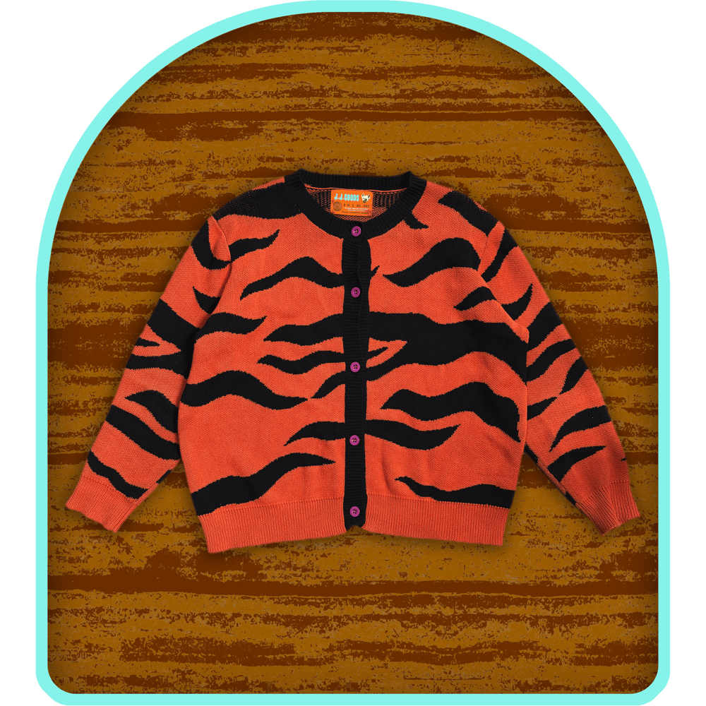 Tiger Striped Cardigan