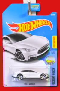 Image 1 of 2016 Hot Wheels White Tesla Models S Factory Fresh # 6/10 – Diecast Car NIP