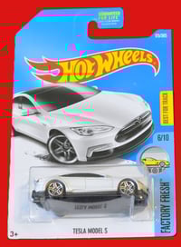 Image 2 of 2016 Hot Wheels White Tesla Models S Factory Fresh # 6/10 – Diecast Car NIP