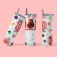 Image 5 of Superhero Customizable 20oz Thermal tumbler