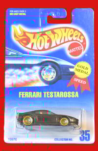 Image 3 of 1996 Hot Wheels Black Ferrari Testarossa Collectors No. # 35 – Diecast Car NIP”