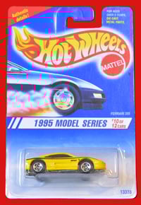 Image 2 of 1995 Hot Wheels Yellow Ferrari 355 Model Series #10 of 12 Car – Diecast Car NIP”