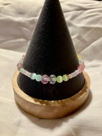 Image 1 of Colorful glass bead bracelet