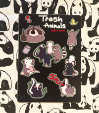 Image 2 of Trash Animals Sticker Sheet 
