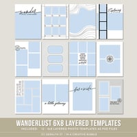Wanderlust 6x8 Layered Photo Templates (Digital)