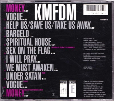 KMFDM-Money CD/ Out of Print RARE!