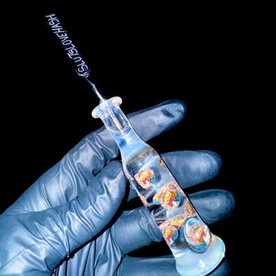 Image of 1/1 SLUTSLOVEHASH X IANMICHAELGLASS TRIPPY BRUNETTE DOU GLOSTICK TOOL
