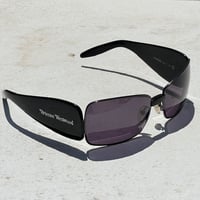 Image 4 of Vivienne Westwood Black Shield Wrap Sunglasses