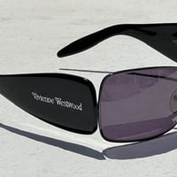 Image 5 of Vivienne Westwood Black Shield Wrap Sunglasses