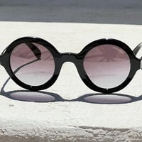 Image 4 of Chanel Black Round Logo Arm Sunglasses
