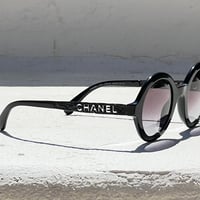Image 5 of Chanel Black Round Logo Arm Sunglasses