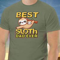 Image 1 of Best Sloth Dad Ever Father Day Unisex Shirt
