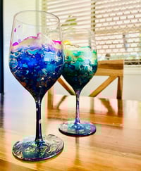 Image 1 of Sunshine Coast Alcohol Ink Wine Glass Workshop 