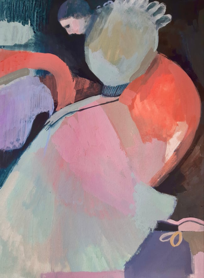 SALE ~ Ballet shoes ~ Original painting on paper