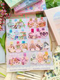 Image 2 of Fanfic tropes [Pin + Sticker & Bookmark]