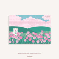 Image 2 of Seasonal Flowers Postcard Print (4 Vers.) 