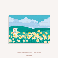 Image 3 of Seasonal Flowers Postcard Print (4 Vers.) 