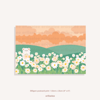 Image 4 of Seasonal Flowers Postcard Print (4 Vers.) 