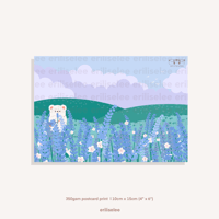 Image 5 of Seasonal Flowers Postcard Print (4 Vers.) 