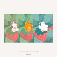 Image 1 of Strawberry Postcard Print (3 Vers.