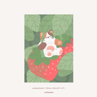 Image 4 of Strawberry Postcard Print (3 Vers.