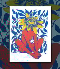 Image 1 of Femme passiflore, sérigraphie