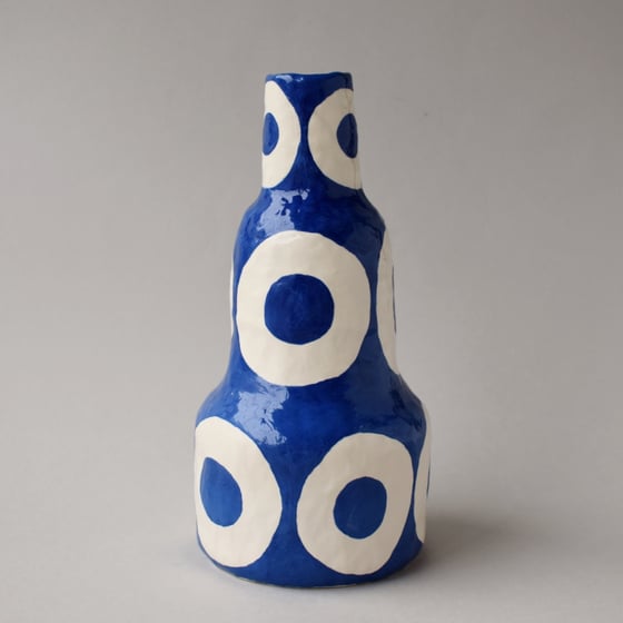 Image of Blue Circle Step Vase