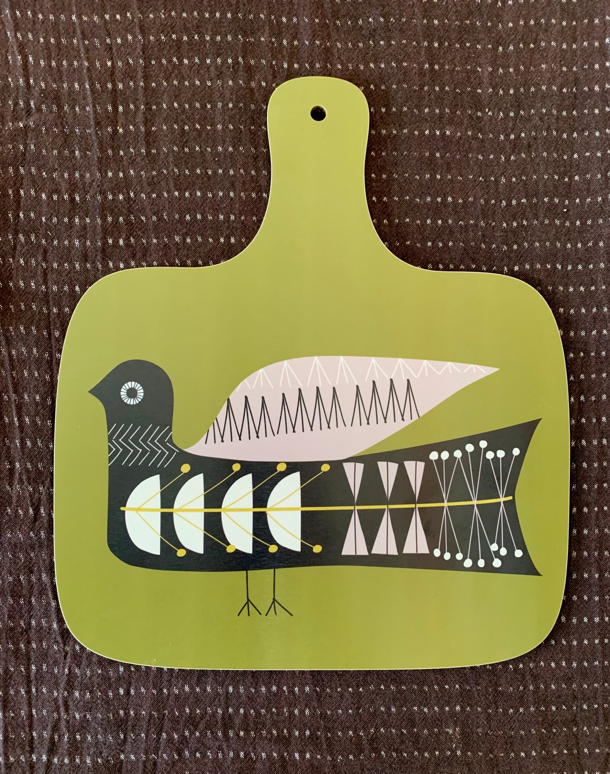 NEW * Green Scandi Bird Melamine Chopping Board