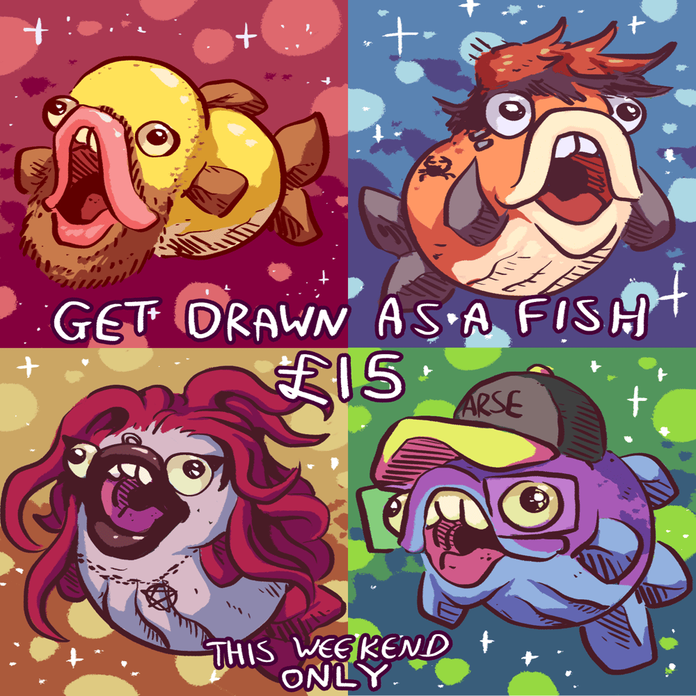 Image of Fish Portraits - Digital Commission