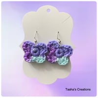 Image 1 of Watercolor Butterfly Earrings