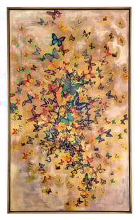 Image 1 of Original Canvas - Summer Butterflies - 36" x 60"