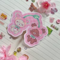 Image 2 of Cherry Bears sticker/keychain/badge