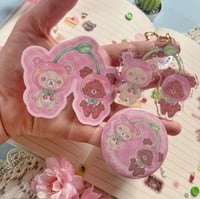 Image 4 of Cherry Bears sticker/keychain/badge