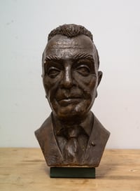 Image 1 of Large Bronze Plaster Bust - Signed on Base