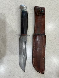 Image 5 of WW2 (USA) 1940s Military Combat Side Knife w/Original Sheath