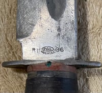 Image 4 of WW2 (USA) 1940s Military Combat Side Knife w/Original Sheath
