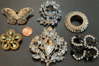 Image 2 of 5 costume jewelry brooches 