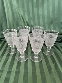 Image 1 of 43- Westmoreland Princess Feather Goblets