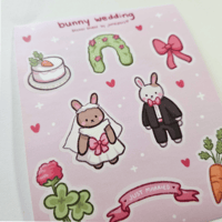 Image 2 of Bunny Wedding Sticker Sheet