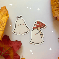 Image 1 of Cottagecore Ghostie Stickers | Set of 2
