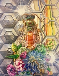 Image 1 of Lisianthus Dream ~ wood print 